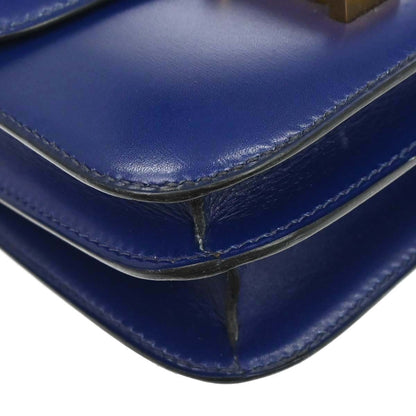 Hermes Blue Saphir Box Calf Constance 18 Shoulder Bag