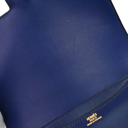 Hermes Blue Saphir Box Calf Constance 18 Shoulder Bag