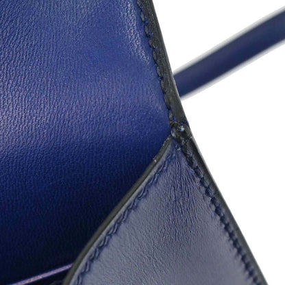 Hermes Blue Saphir Box Calf Constance 18 Shoulder Bag