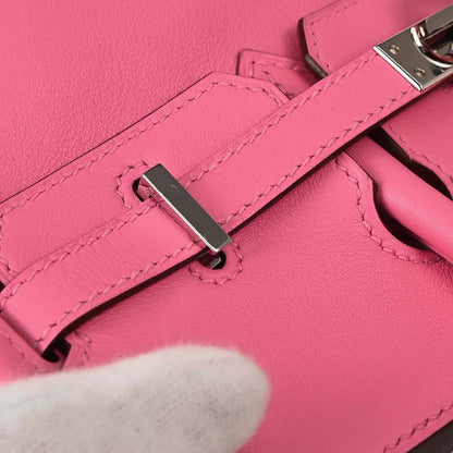 Hermes Rose Azalee Swift Birkin 25 Handbag
