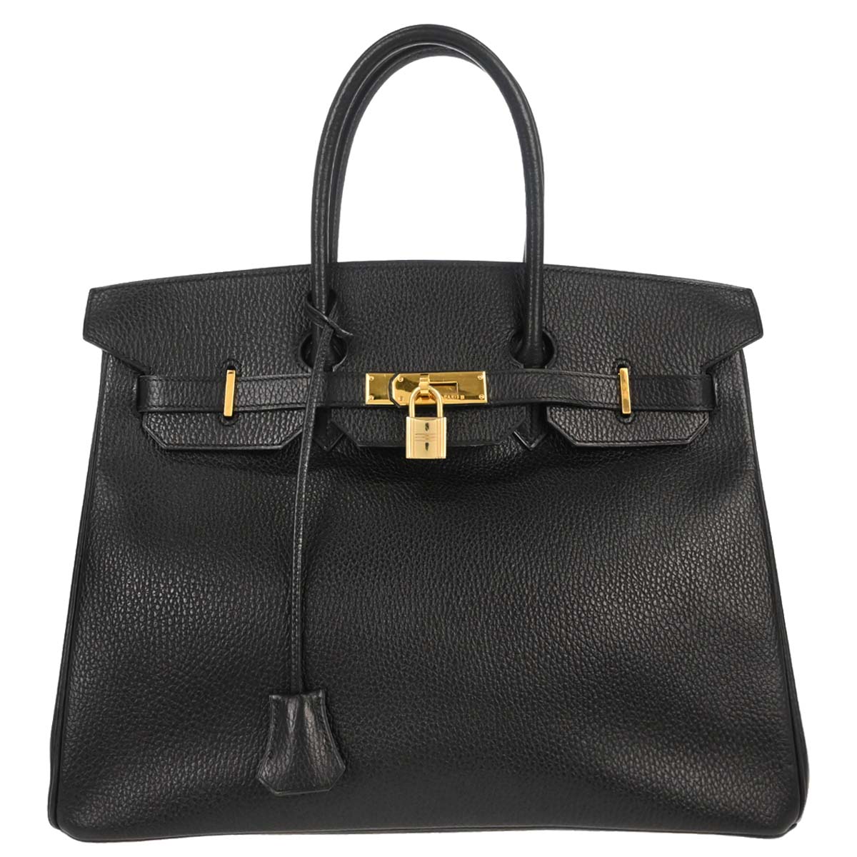 Hermes Black Ardennes Birkin 35 Handbag
