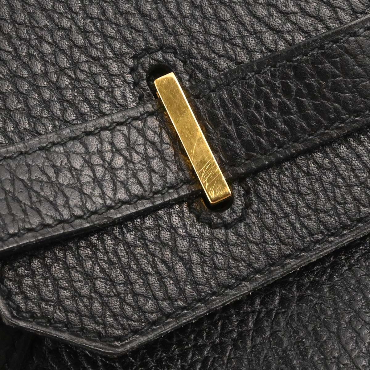 Hermes Black Ardennes Birkin 35 Handbag