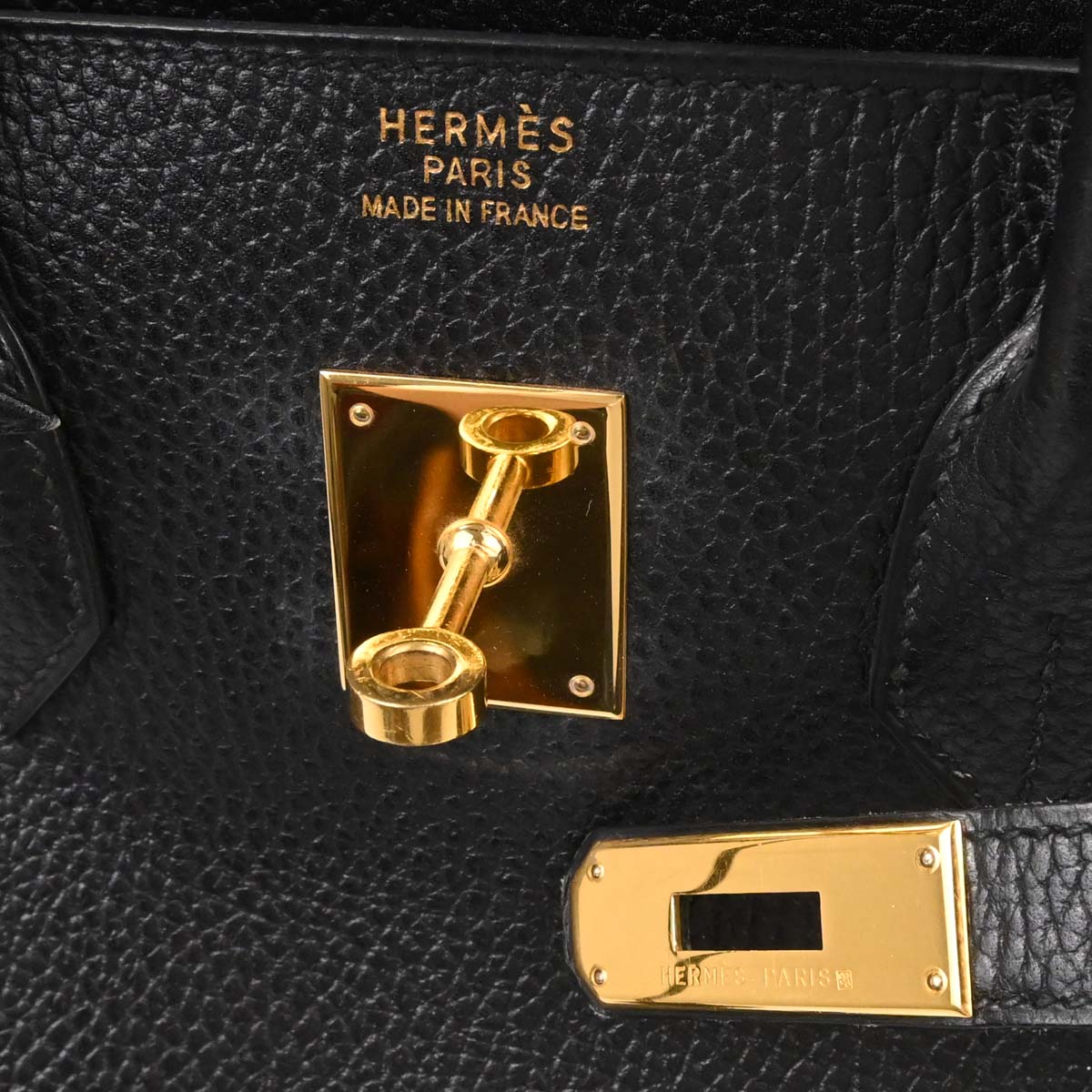 Hermes Black Ardennes Birkin 35 Handbag