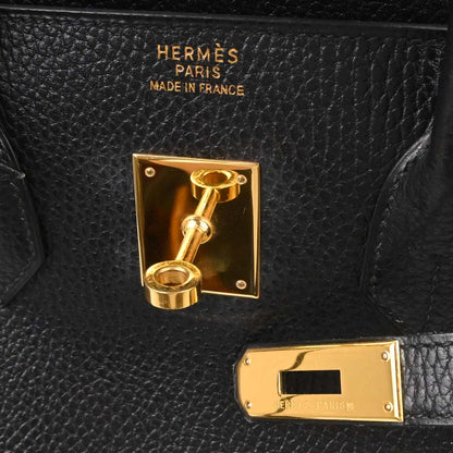 Hermes Black Ardennes Birkin 35 Handbag