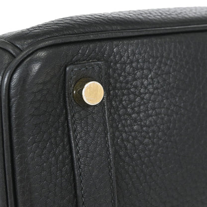Hermes 2006 Black Taurillon Clemence Birkin 30 Handbag