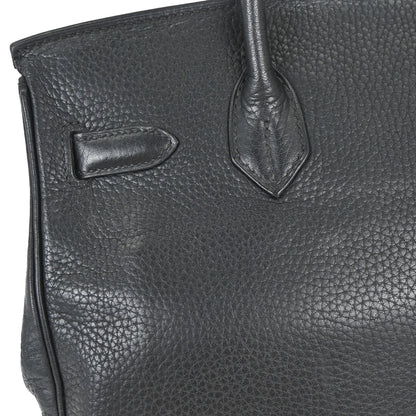 Hermes 2006 Black Taurillon Clemence Birkin 30 Handbag