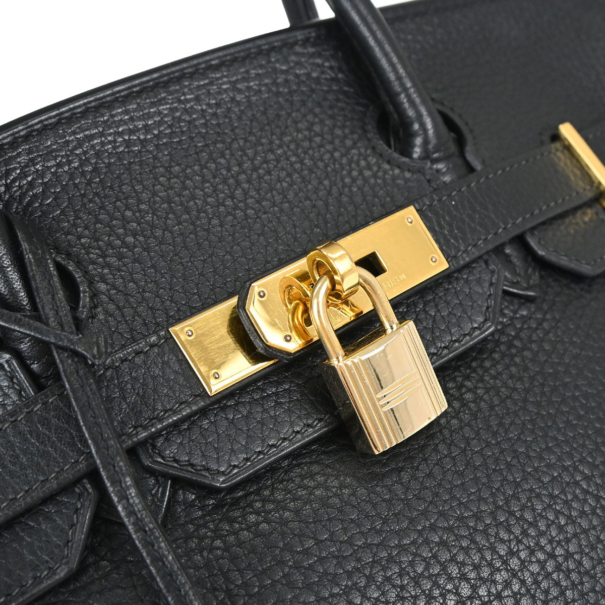 Hermes 2006 Black Taurillon Clemence Birkin 30 Handbag