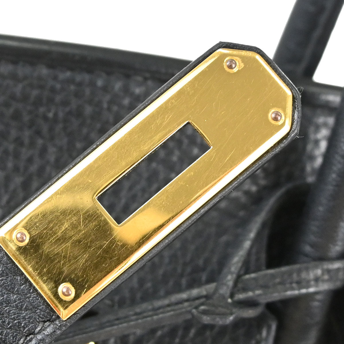 Hermes 2006 Black Taurillon Clemence Birkin 30 Handbag
