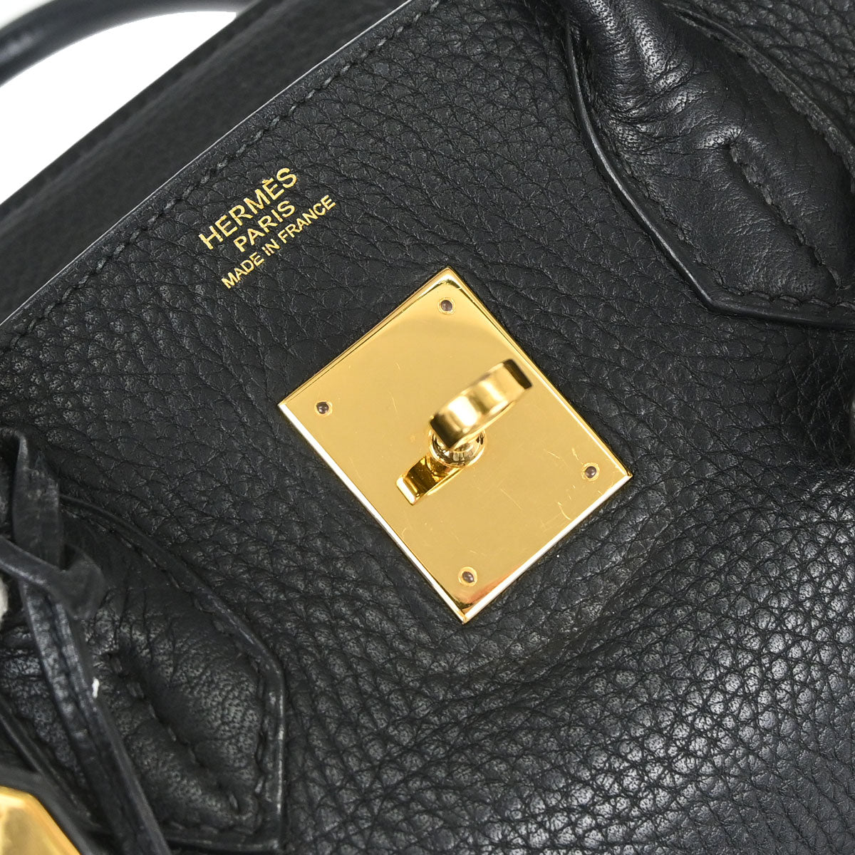 Hermes 2006 Black Taurillon Clemence Birkin 30 Handbag