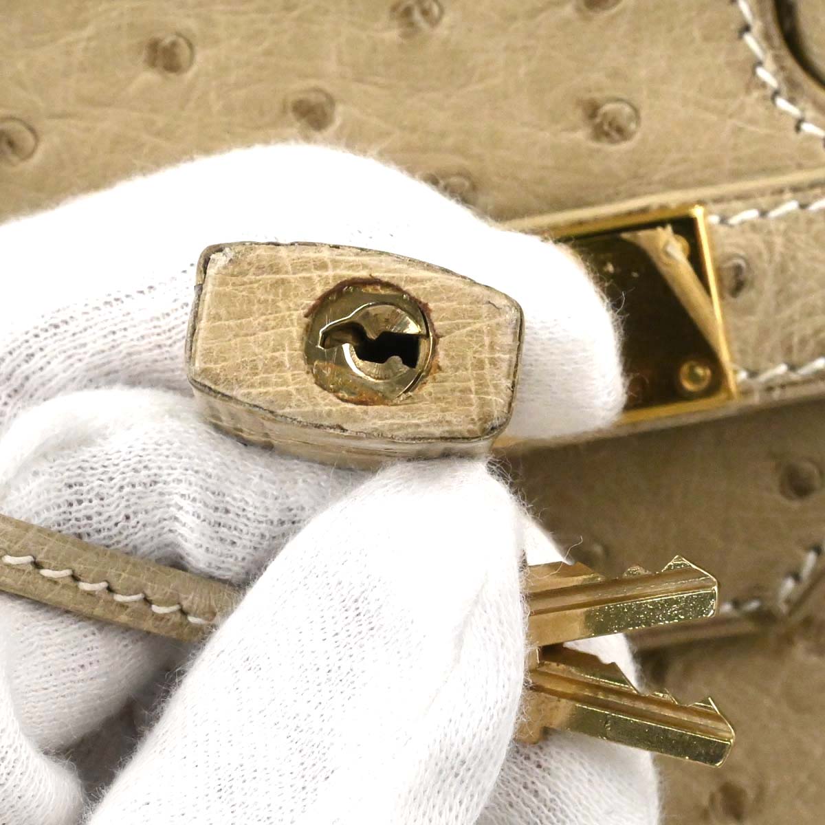Hermes * Parchemin Ostrich Birkin 35 Handbag