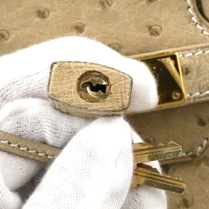 Hermes * Parchemin Ostrich Birkin 35 Handbag