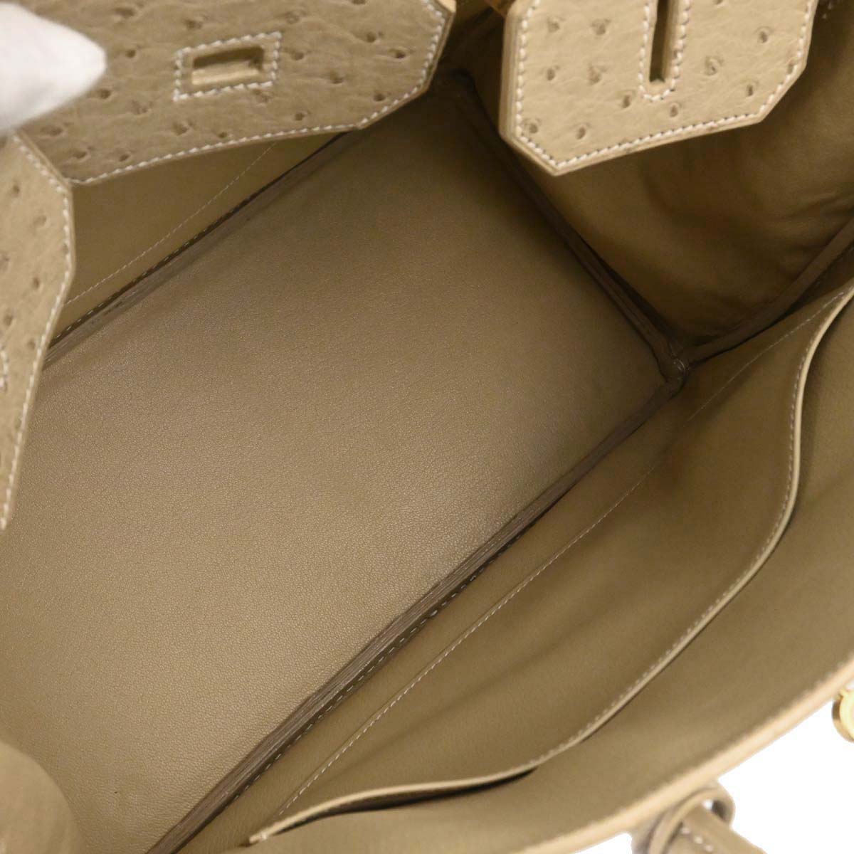 Hermes * Parchemin Ostrich Birkin 35 Handbag