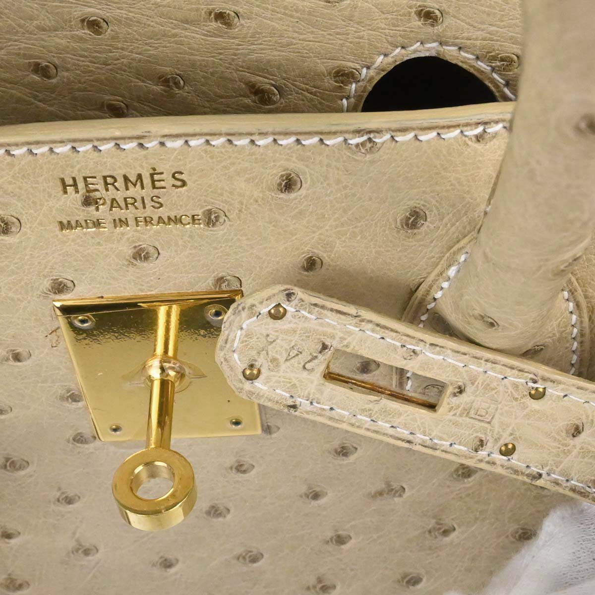 Hermes * Parchemin Ostrich Birkin 35 Handbag
