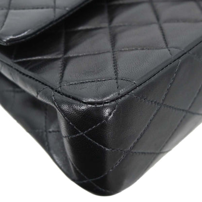 Chanel Black Lambskin Medium Classic Double Flap Shoulder Bag