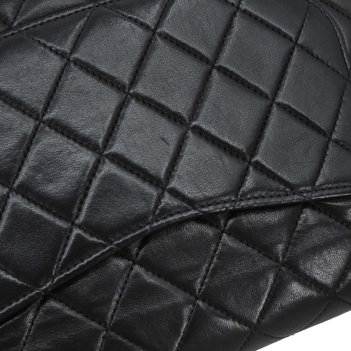 Chanel Black Lambskin Medium Classic Double Flap Shoulder Bag