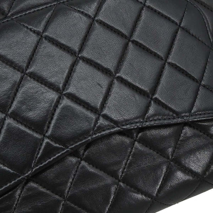 Chanel Black Lambskin Medium Classic Double Flap Shoulder Bag