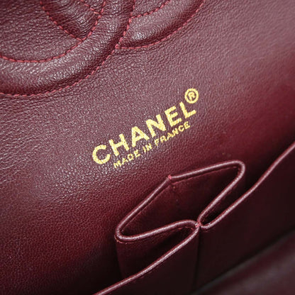 Chanel Black Lambskin Medium Classic Double Flap Shoulder Bag