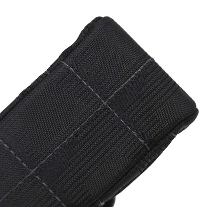 Chanel 2000-2002 Black Jacquard Nylon Travel Line East West Shoulder Bag
