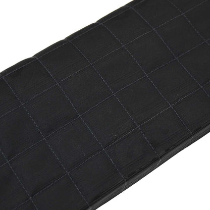 Chanel 2000-2002 Black Jacquard Nylon Travel Line East West Shoulder Bag