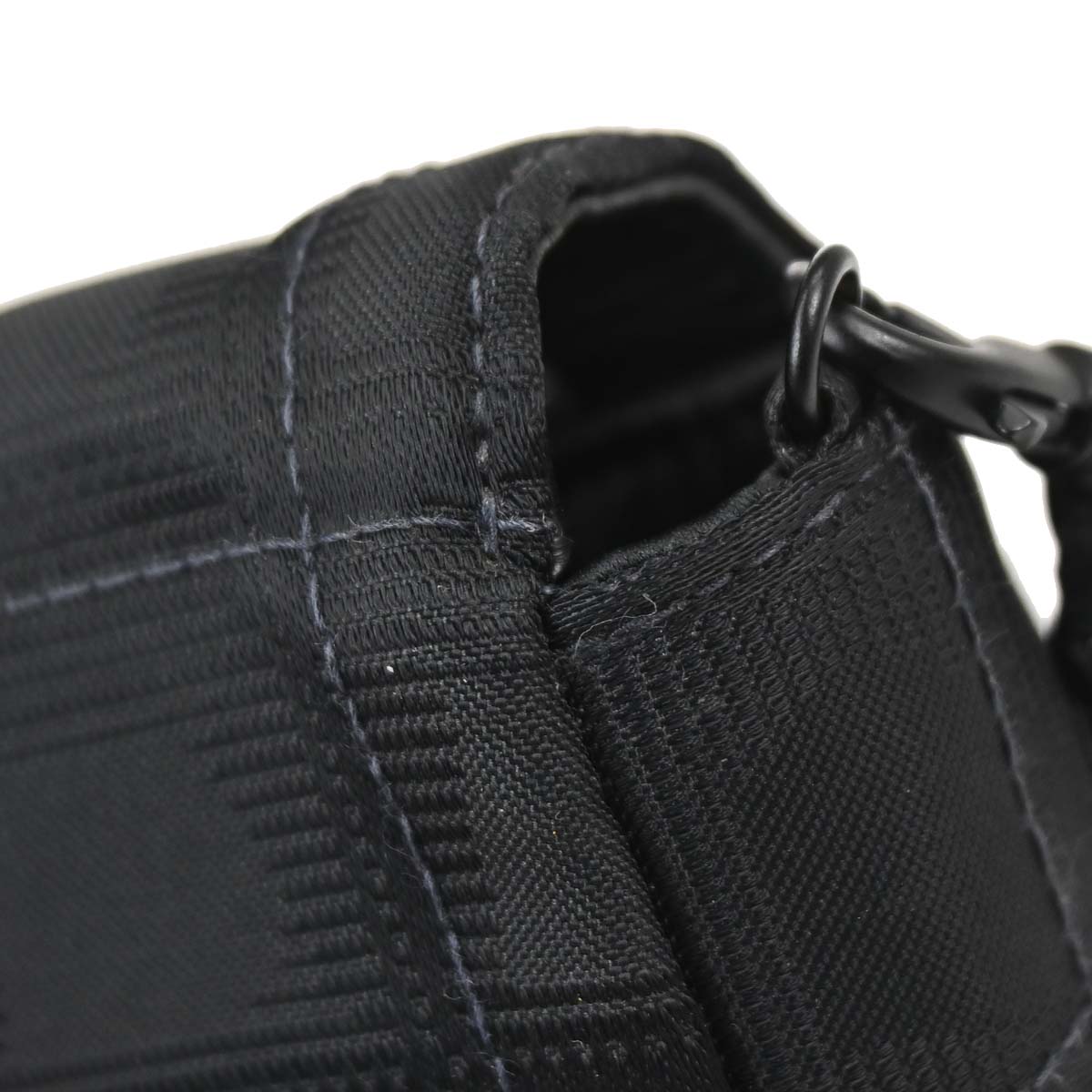 Chanel 2000-2002 Black Jacquard Nylon Travel Line East West Shoulder Bag
