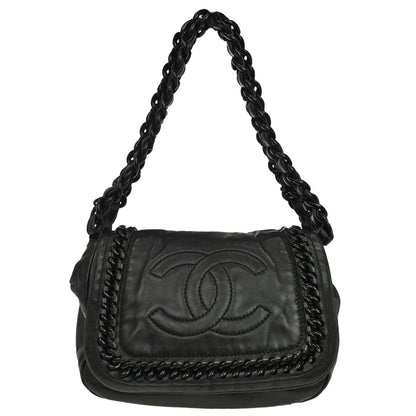 Chanel 2008-2009 Black Calfskin Luxury Line Handbag