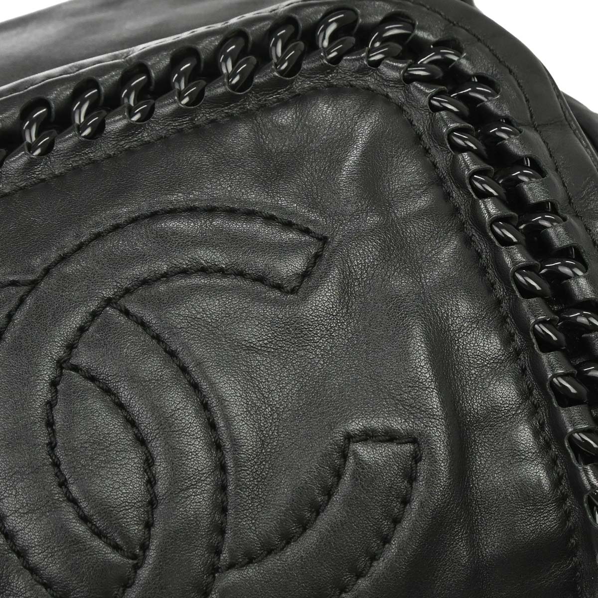 Chanel 2008-2009 Black Calfskin Luxury Line Handbag