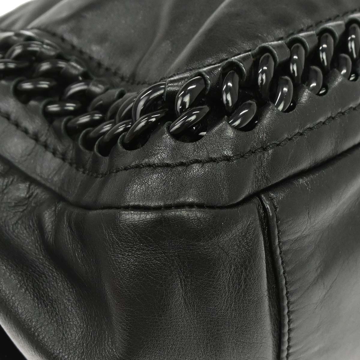 Chanel 2008-2009 Black Calfskin Luxury Line Handbag