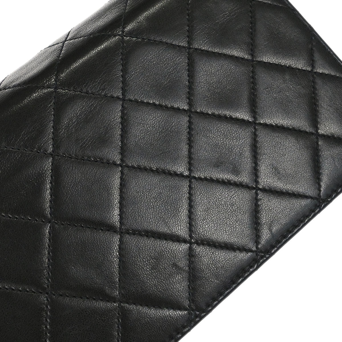 Chanel Black Lambskin Pushlock Mini Full Flap Shoulder Bag