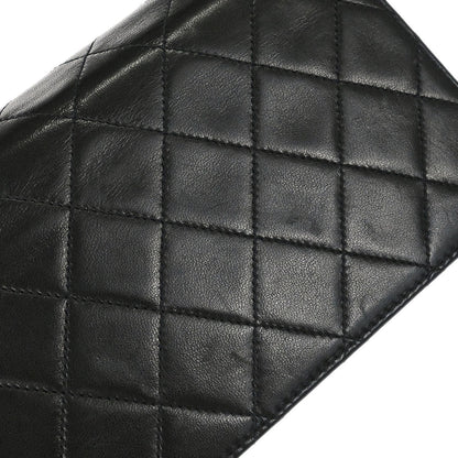 Chanel Black Lambskin Pushlock Mini Full Flap Shoulder Bag