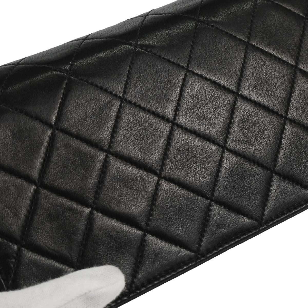 Chanel 1996-1997 Black Lambskin Pushlock Mini Full Flap Shoulder Bag