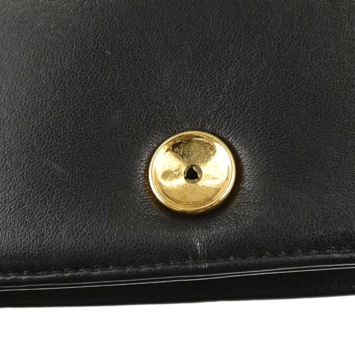 Chanel 1996-1997 Black Lambskin Pushlock Mini Full Flap Shoulder Bag