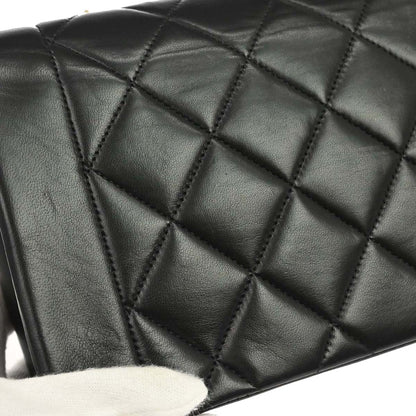 Chanel 1996-1997 Black Lambskin Small Diana Shoulder Bag