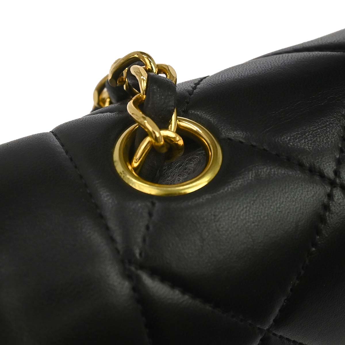 Chanel 1996-1997 Black Lambskin Small Diana Shoulder Bag