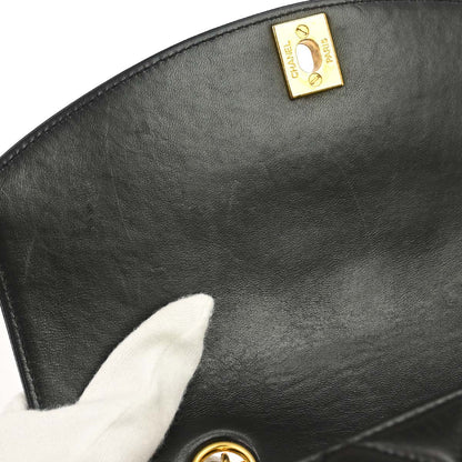 Chanel 1996-1997 Black Lambskin Small Diana Shoulder Bag