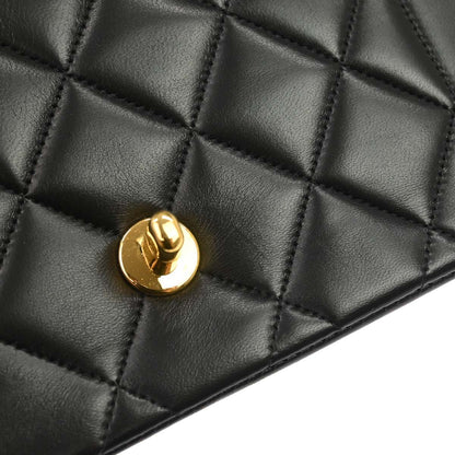 Chanel 1996-1997 Black Lambskin Small Diana Shoulder Bag