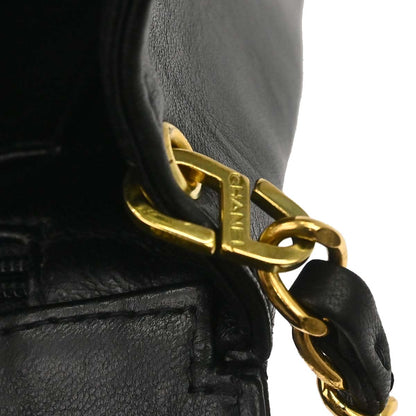 Chanel 1996-1997 Black Lambskin Small Diana Shoulder Bag