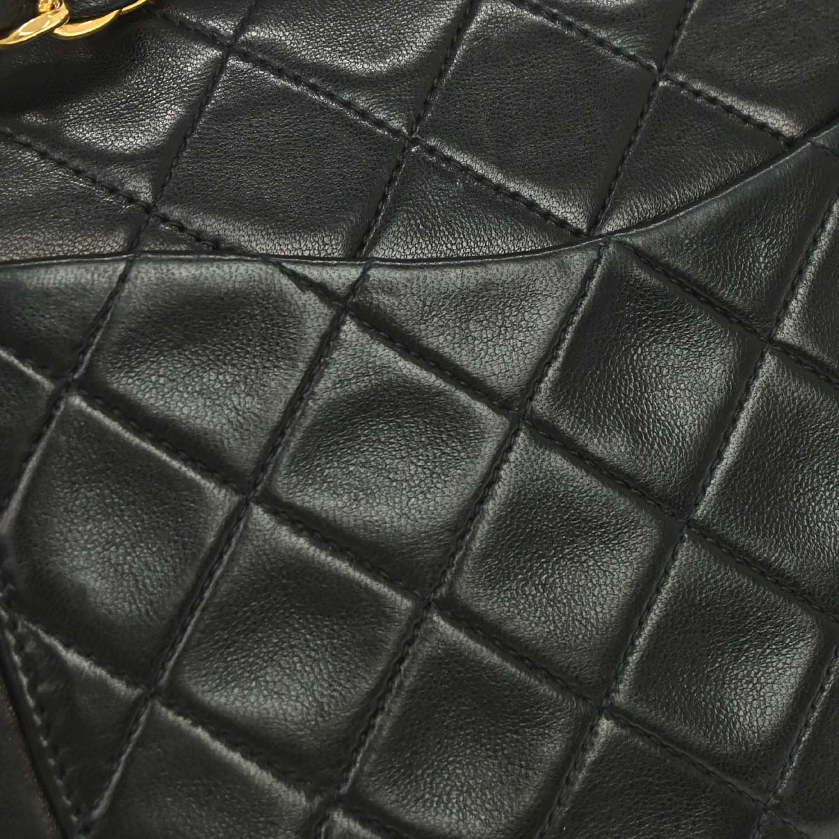 Chanel 1991-1994 Black Lambskin Small Classic Double Flap Shoulder Bag