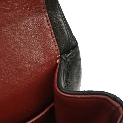 Chanel 1991-1994 Black Lambskin Small Classic Double Flap Shoulder Bag