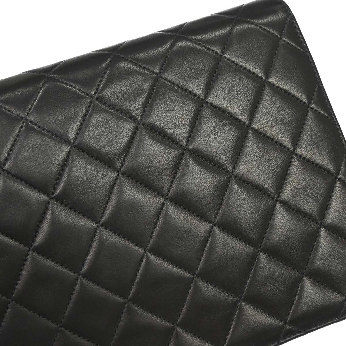 Chanel 2000-2002 Black Lambskin Turnlock Small Half Flap Shoulder Bag