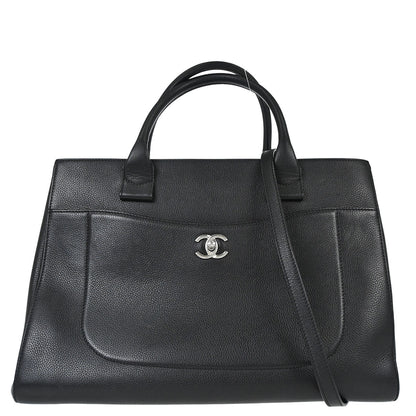 Chanel Black Calfskin Neo Executive Cerf 2way Shoulder Tote Bag