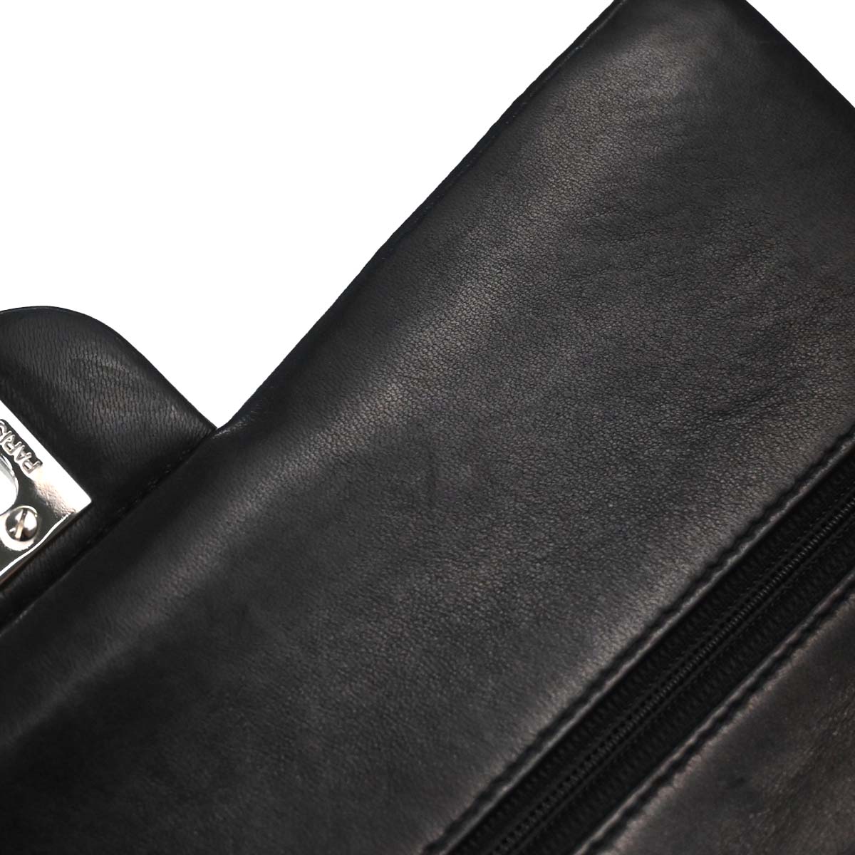 Chanel 2002-2003 Black Lambskin Medium Classic Double Flap Shoulder Bag