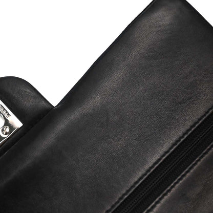 Chanel 2002-2003 Black Lambskin Medium Classic Double Flap Shoulder Bag