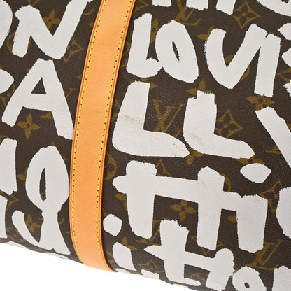 Louis Vuitton 2001 White Monogram Graffiti Keepall 50 Handbag M92197