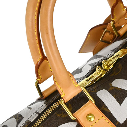 Louis Vuitton 2001 White Monogram Graffiti Keepall 50 Handbag M92197