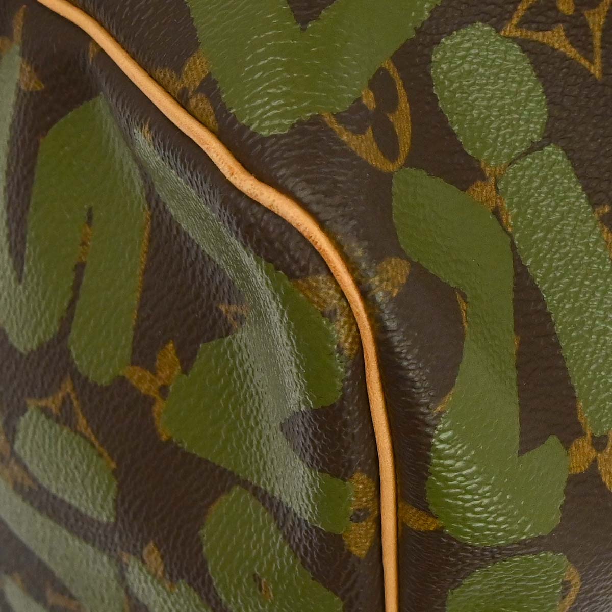 Louis Vuitton Khaki Monogram Graffiti Keepall 50 Duffle Bag M92196