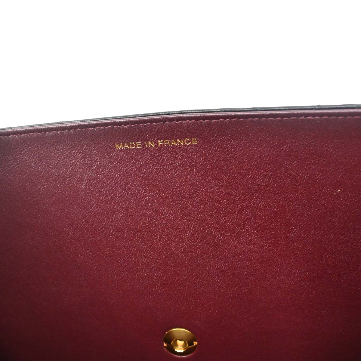 Chanel Black Lambskin Pushlock Small Half Flap Shoulder Bag
