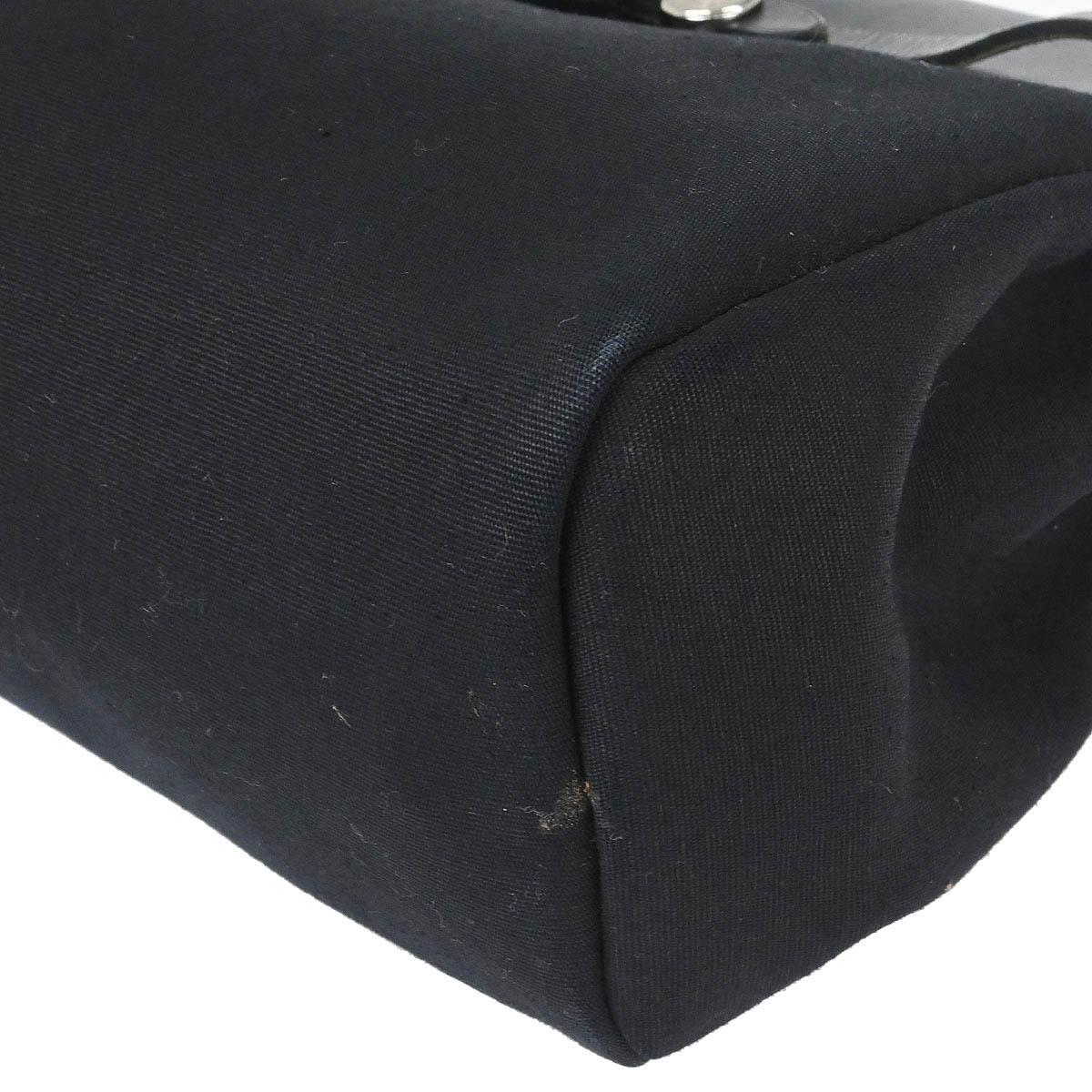 Hermes Black Toile Officier Herbag a Dos 2 in 1 Backpack