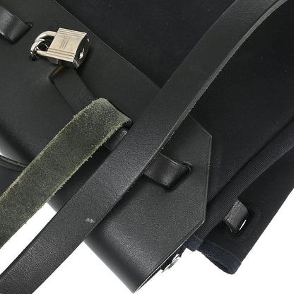 Hermes Black Toile Officier Herbag a Dos 2 in 1 Backpack