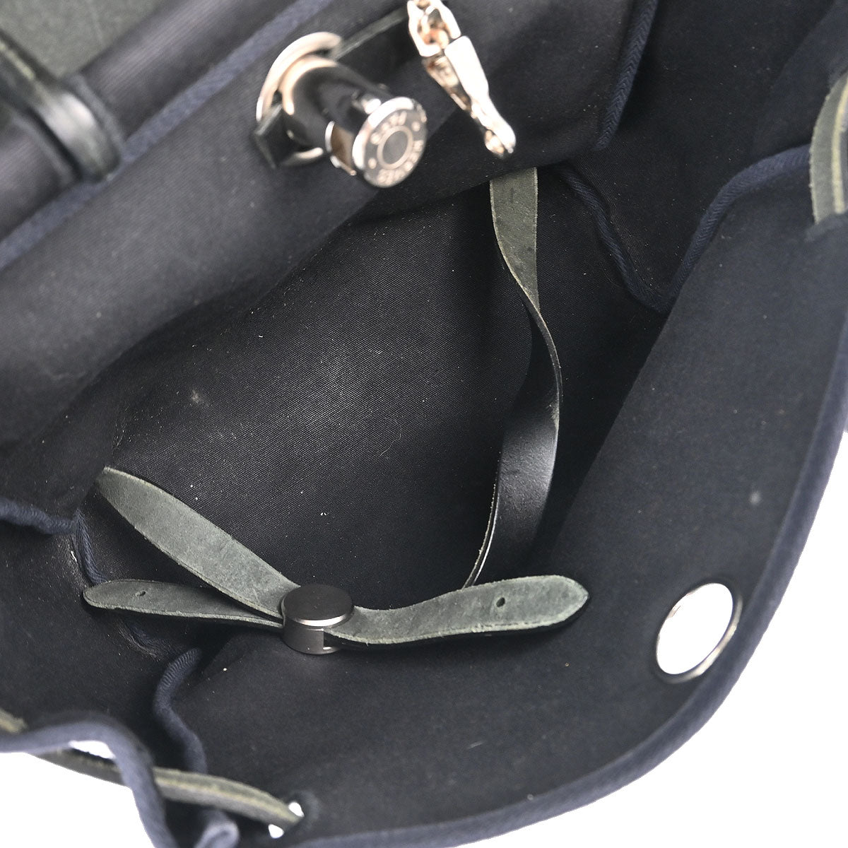 Hermes Black Toile Officier Herbag a Dos 2 in 1 Backpack