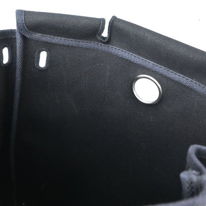 Hermes Black Toile Officier Herbag a Dos 2 in 1 Backpack